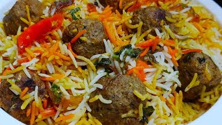 Mutton Kofta biryani banane Ka sabse Asan tarika  kofta biryani recipe  homemade Kofta biryani [upl. by Rot407]