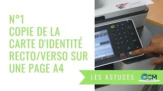 Astuce N° 1 Copie de la carte didentité rectoverso sur une page A4 [upl. by Aeslehc438]