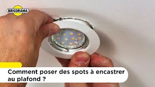 Comment poser des spots à encastrer au plafond   Bricorama [upl. by Yltnerb]