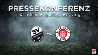 26 Spieltag  Pressekonferenz nach dem Spiel SV Sandhausen  FC St Pauli [upl. by Aviva689]