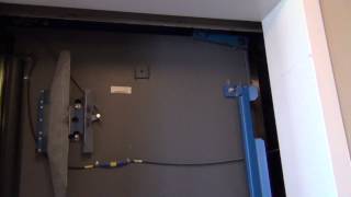 14 June 2013 Stuck Shaft Door  Dover Elevator Hotel Blue Albuquerque [upl. by Einahpit980]