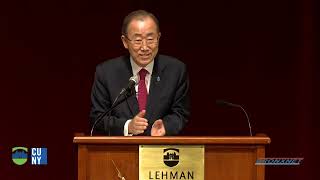 The 2016 Herbert H Lehman Lecture with UN Secretary General Ban KiMoon [upl. by Aynuat859]