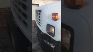 Cold start of a 2002 GMC C6500 with a 3126 CAT and a 2000 Ford F250 with the T444E engine [upl. by Liris]