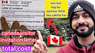 Canada visa invitation letter total cost  fake and original difference 🇨🇦 [upl. by Iroak104]