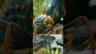 Centipede Closeup centipede insect aiinsights ai ytshorts shorts centipedes [upl. by Annasiul]