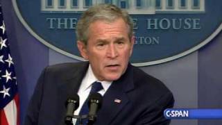 Pres Bushs Last Press Conference [upl. by Mun289]