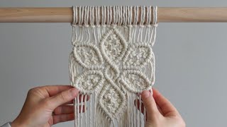 DIY Macrame Tutorial Large 6 Petal Flower Using Double Half Hitch and Square Knots [upl. by Linson173]