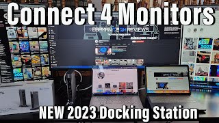 Connect 4 Monitors to Your Laptop New 2023 Thunderbolt from Pluggable [upl. by Iphigenia]