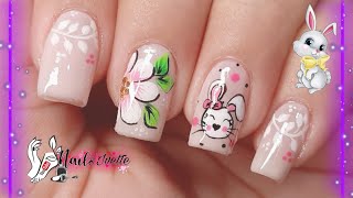 Diseño de uñas fácil y bonito 😍 Uñas decoradas de moda 💅 Decoración de uñas de temporada conejito [upl. by Demp]