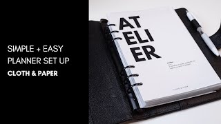 Planning For Beginners Setting Up a Planner MADE EASY  Cloth amp Paper [upl. by Stovall]