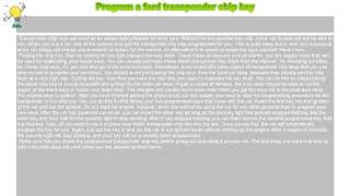 How to  Program a ford transponder chip key [upl. by Michey]