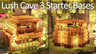 Lush Caves 3 Simple Starter Bases for Survival Minecraft 5 [upl. by Nosiddam]