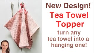 Super Easy Last Minute Xmas Gift Tea Towel Topper with Loop  DIY Hanging Tea Towel [upl. by Nema440]