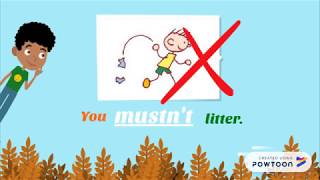 must  mustnt ︳School Rules ︳Places at school ︳English for Kids ︳Grammar for Kids [upl. by Leventis]