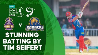 Stunning Batting By Tim Seifert  Quetta Gladiators vs Karachi Kings  Match 22  HBL PSL 9  M1Z2U [upl. by Shelby]