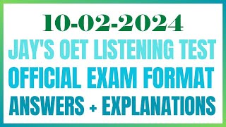 OET LISTENING TEST 10022024 oet oetexam oetnursing oetlisteningtest [upl. by Axia127]