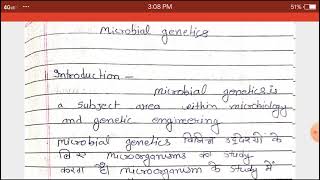 Microbial genetics  bacterial genetics  in Hindi  microbiology [upl. by Ak]