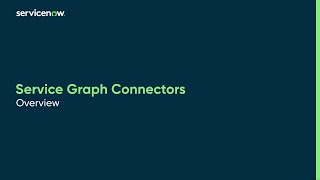 CMDB  Service Graph Connectors [upl. by Housen]