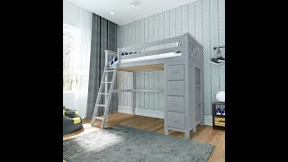 Solid Wood Loft Bed Storage  Bunk Beds Canada [upl. by Aneerehs]