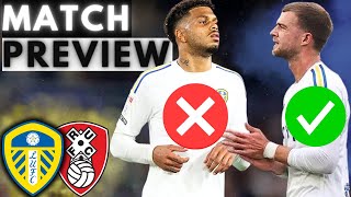 NO GEORGINIO RUTTER   Leeds united Vs Rotherham match preview [upl. by Nnylhtak]