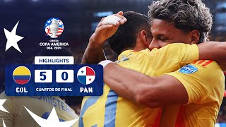 COLOMBIA 50 PANAMÁ  HIGHLIGHTS  CONMEBOL COPA AMÉRICA USA 2024™ [upl. by Eiramlatsyrc]