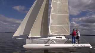 NEW foiling trimaran CATRI 25 Test sailing Latvia [upl. by Latsirk166]