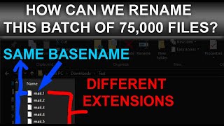 Batch Rename A Folder Full Of Files With Duplicate Filenames and Different Extensions [upl. by Im267]