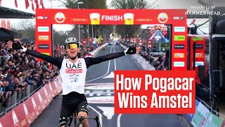 HOW TADEJ POGACAR WINS The Amstel Gold Race 2023 [upl. by Kaufmann354]