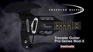 Traveler Guitar Pro Series ModX Travel Guitar Demo by Sweetwater [upl. by Anelak]