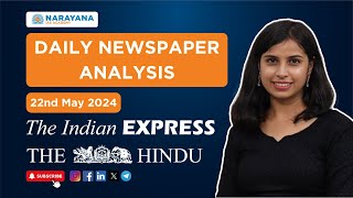 UPSC Daily Newspaper Analysis 22May24  Current Affairs for Civil Services Prelims amp Mains [upl. by Wehner]