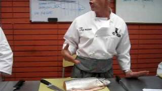 Center for Kosher Culinary Arts How to Filet a Salmon [upl. by Frodina]