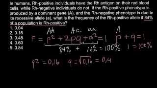 Rhesus factor and allele frequency [upl. by Stagg124]