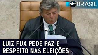 Luiz Fux pede respeito e paz entre adversários nas eleições  SBT Brasil 010822 [upl. by Demmahum]