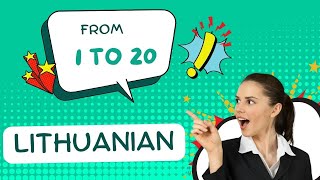 Count from 1 to 20 in LITHUANIAN counting how learning lithuania [upl. by Aisatna]