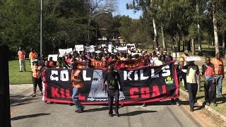 South Africans rally against France and dirty coal [upl. by Abad393]