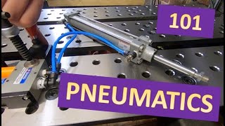 Pneumatics 101  Cylinders Valves Fittings Tubing  Demonstrations [upl. by Yemerej571]