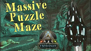 Fjordur  Exploring the Puzzle Maze to find the Massive Artifact  Ep23  Ark Survival Evolved [upl. by Atikihc]