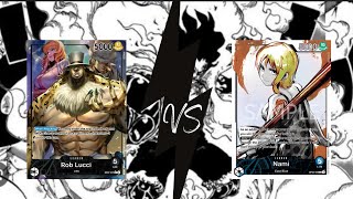 Rob Lucci vs Nami  One Piece TCG  OP7 [upl. by Dnomad]