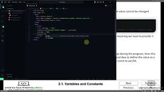 part 14 JS 2 1 Variables and Constants [upl. by Aeikan]