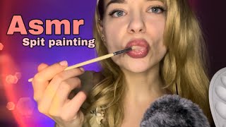 ASMR  Spit painting  Spit drawing your portrait [upl. by Biel]