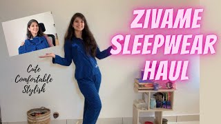 Zivame Sleepwear and Loungewear Haul  Try On and Review Ultimate Comfort and Style [upl. by Atiuqahs]