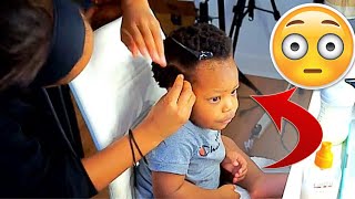 PREMIÈRE COUPE DE CHEVEUX POUR MON FILS DE 2 ANS   VLOG [upl. by Adnylem274]