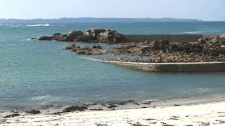 Ploemeur  Plage de Sable Blanc du Courégant  Morbihan  Bretagne  France [upl. by Enilhtak]