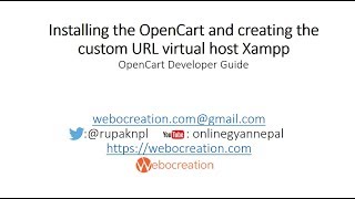 Opencart Version 3020 Installation and setup locally Virtual host  Opencart development [upl. by Chavaree895]