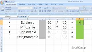 Excel 2007 Podstawy Kurs Dla Początkujących  Formuły i liczenie  Część 1 [upl. by Kcirde]