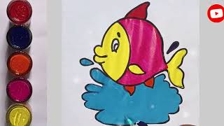 Fish drawing easy 🐠🐋🐟 drawing for kids and toddlers  kids video [upl. by Diarmuid]