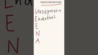 VASOCONSTRICTORS  MNEMONIC [upl. by Cicenia]