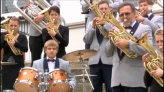 Brass Band Rickenbach  Gospel Brass Machine bei Potzmusig im Schweizer Fernsehen am 13102012 [upl. by Neal]