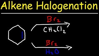 Halogenation of Alkenes amp Halohydrin Formation Reaction Mechanism [upl. by Lindly]