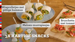 3x hartige snacks  Gezond recept  Voedingscentrum [upl. by Howe]